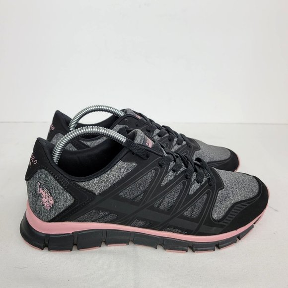 U.S. Polo Association Women's Running Shoes Black Pink US Size 8.5 - Picture 1 of 8